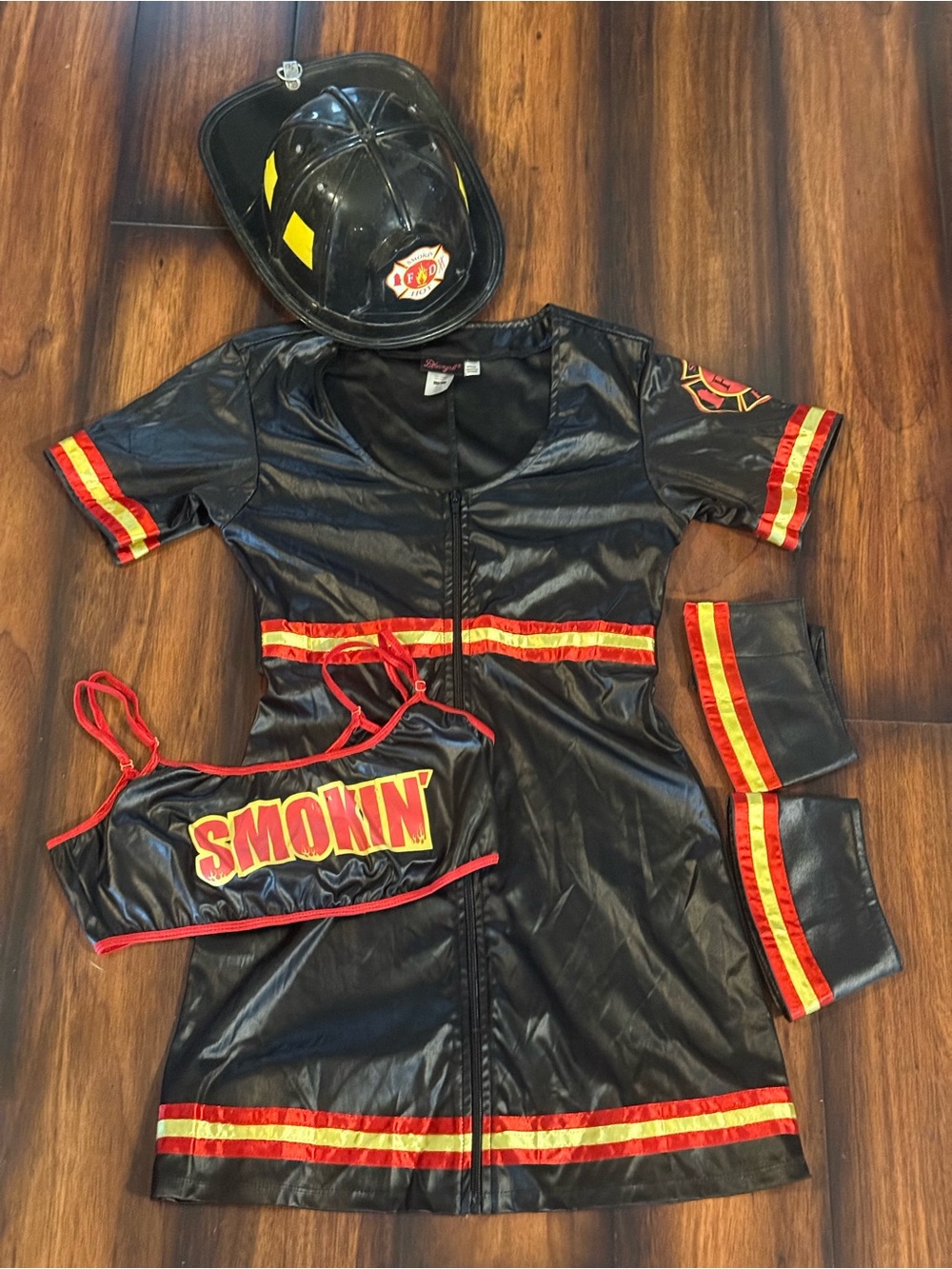 Smokin' Hot Fire Fighter Sexy Adult Halloween Costume Women’s Size Medium Dress
